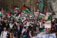 People take part in a pro-Palestine march in central London 