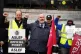Aslef general secretary Mick Whelan on the picket line at Eu