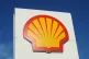 A Shell logo at a petrol station