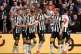 Newcastle United's Alexander Isak (centre) celebrates scorin