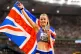 Great Britain's Keely Hodgkinson celebrates, August 27, 2023