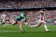 England's Abby Dow (right) passes Ireland's Katie Corrigan a