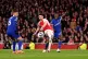 Arsenal's Declan Rice shoots during the Premier League match