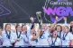 The England team lift the trophy after winning the Six Natio
