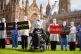 Campaigners protest outside Parliament in Westminster, Londo