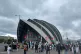 Demonstrators outside the Barclays AGM at the SEC in Glasgow