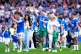 Everton goalkeeper Jordan Pickford (centre), his wife Megan 