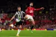 Newcastle United's Fabian Schar and Manchester United's Brun