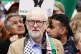 Jeremy Corbyn on a recent Palestine solidarity demonstration