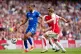 Everton's Dominic Calvert-Lewin gets away from Arsenal's Mar