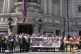Victims and campaigners outside Central Hall in Westminster,