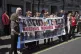 Victims and campaigners outside Central Hall in Westminster,
