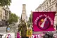 People from Stand up to Racism take part in a counter-protes