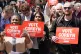 Supporters of former Labour Party leader Jeremy Corbyn outsi