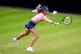 Emma Raducanu in action during her women's singles semi-fina
