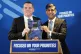 Scottish Conservative leader Douglas Ross (left) and Prime M