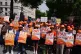 Junior doctors protest opposite Downing Street, London, duri