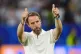 England manager Gareth Southgate gestures towards the fans a