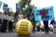People protesting against Barclays sponsorship of the Wimble