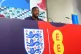 England's Ivan Toney speaks to the media during a press conf