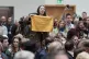 A person heckles Labour Party leader Sir Keir Starmer during