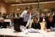 A ballot box is emptied at Northallerton Leisure Centre in N