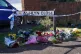 Floral tributes near to the scene in Ashlyn Close, Bushey, H