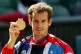Great Britain's Andy Murray with his gold medal after beatin