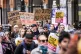 A Stand Up To Racism demonstration in Manchester after a pol