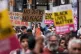 A Stand Up To Racism demonstration in Manchester after a pol