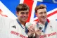 Great Britain's Tom Daley and Noah Williams with their silve