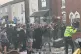 Trouble flares during a protest in Southport, after three ch