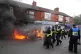 A car burns on Parliament Road, in Middlesbrough, during an 
