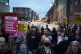 Anti-racism protesters during a march in Birmingham, August 