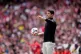 Arsenal manager Mikel Arteta holds a match ball during the p