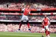 Arsenal's William Saliba celebrates scoring