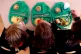 Pupils eating school dinners