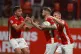 Larne's Andrew Ryan (centre) celebrates scoring their side's
