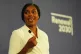 Kemi Badenoch speaking at a Conservative Party leadership ca
