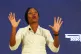 Kemi Badenoch speaking at a Conservative Party leadership ca