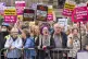 Activists from Stand Up To Racism Scotland gather in Glasgow