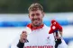 Great Britain's Jack Eyers on the podium with the silver med
