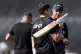 England coach Marcus Trescothick (right) with Jamie Smith du