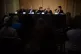 Mr Al Fayed's accusers sit in the front row as they listen t