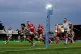 Saracens' Andy Onyeama-Christie scores a try during the Gall