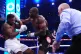 Anthony Joshua (left) and Daniel Dubois in the IBF World Hea