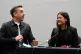 Gary Neville and Culture Secretary Lisa Nandy during an Engl