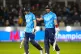 England's Harry Brook and Liam Livingstone leave the pitch a