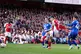 Arsenal's Gabriel Martinelli scores the opening goal during 