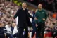Liverpool manager Arne Slot gestures on the touchline during